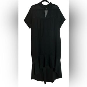Woman’s Plus Size Fish Tail Black Dress